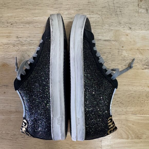 P448 John Multi Glitter Size EU 36 US 6-6.5 Low Top Casual Lux Shoes PRISTINE - Picture 4 of 8